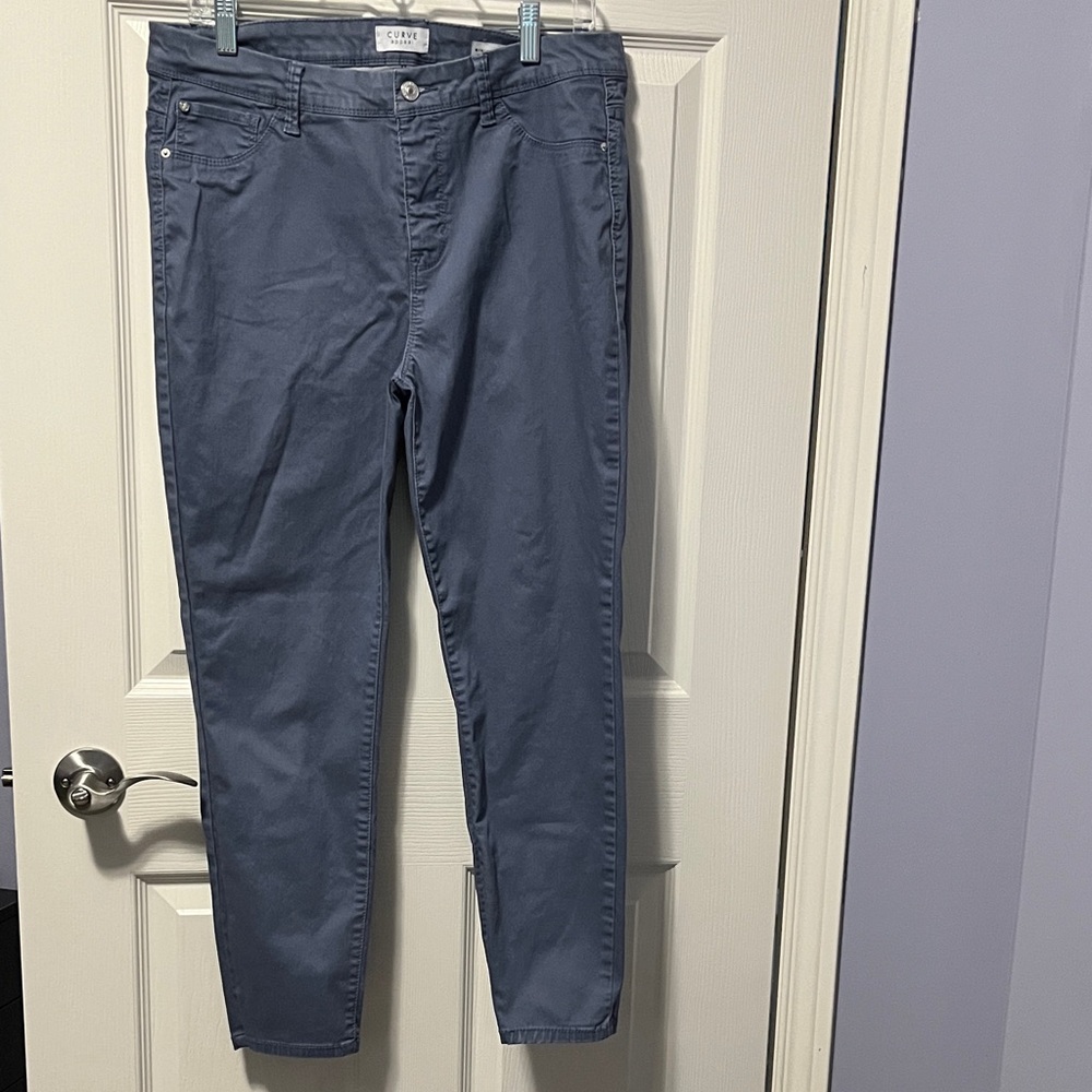Women's Minimalist Jeggings Periwinkle Blue Jeans Curve Appeal Size 10-14